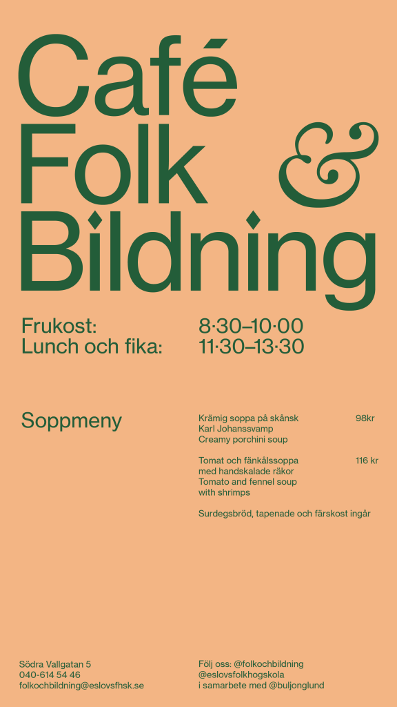 café folk & bildning menu